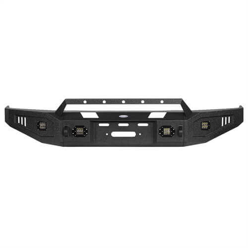 Full Width Front Bumper w/Winch Plate & Rear Bumper w/Hitch Receiver for 2007-2013 Toyota Tundra LandShaker LSG.5205+LSG.5201 11