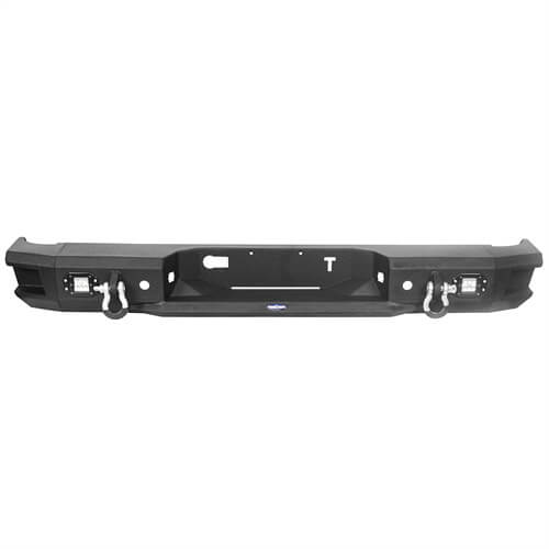 Full Width Front Bumper w/Winch Plate & Rear Bumper w/Hitch Receiver for 2007-2013 Toyota Tundra LandShaker LSG.5205+LSG.5201 18