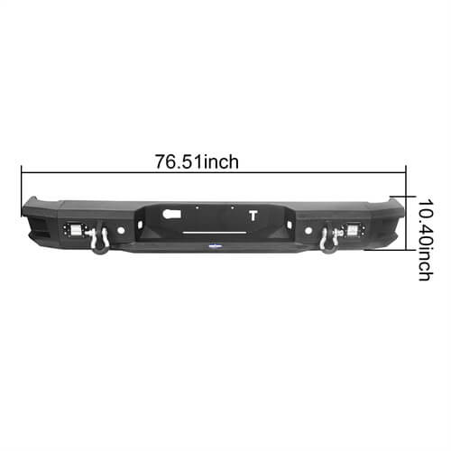 Full Width Front Bumper w/Winch Plate & Rear Bumper w/Hitch Receiver for 2007-2013 Toyota Tundra LandShaker LSG.5205+LSG.5201 23