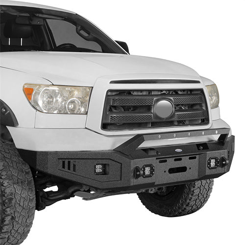 Full Width Front Bumper w/Winch Plate & Rear Bumper w/Hitch Receiver for 2007-2013 Toyota Tundra LandShaker LSG.5205+LSG.5201 5
