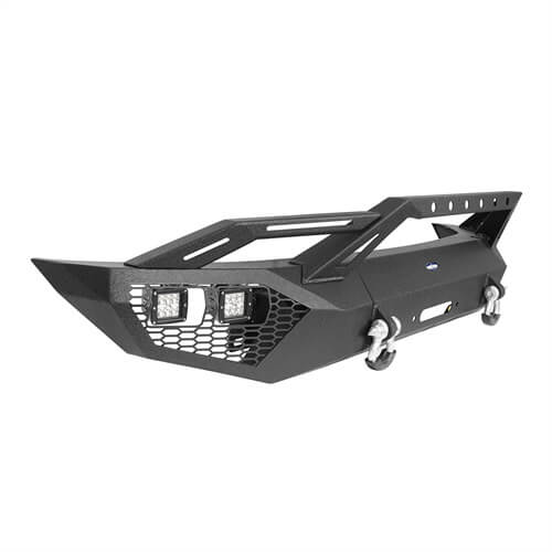 Front Bumper w/Grill Guard & Back Bumper for 2009-2014 Ford F-150 Excluding Raptor - LandShaker 4x4 LSG.8200+LSG.8203 12