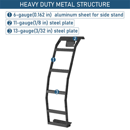 Rear Hatch Ladder For 2003-2009 Toyota 4Runner w/o Spoiler - Landshaker4x4