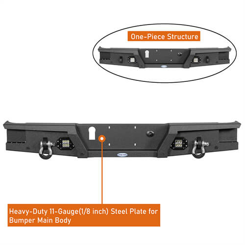 Jeep Gladiator Rear Bumper for 2020-2024 Jeep Gladiator JT - LandShaker 4x4 ls7003 9