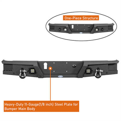 Jeep Gladiator Rear Bumper for 2020-2024 Jeep Gladiator JT - LandShaker 4x4 ls7003 9