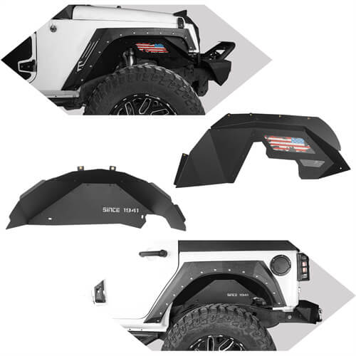 Jeep JK Front / Rear Inner Fender Liners for 2007-2018 Jeep Wrangler JK - LandShaker 4x4 lsg20662067206820542064 8