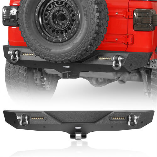 Jeep JL Rear Bumper w/2Inch Hitch Receiver for 2018-2023 Jeep Wrangler JL - LandShaker 4x4 l3003s 1