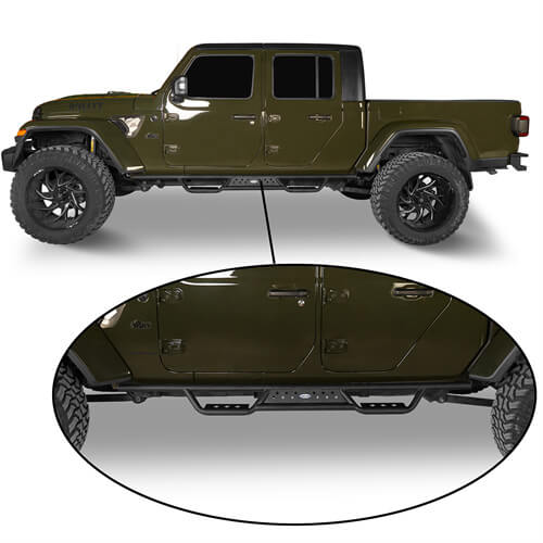 Jeep JT Side Steps Nerf Bars for 2020-2022 Jeep Gladiator  - LandShaker 4x4 l7001-1s 4