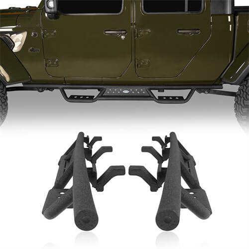 Jeep JT Side Steps Nerf Bars for 2020-2022 Jeep Gladiator  - LandShaker 4x4 l7001-1s 6