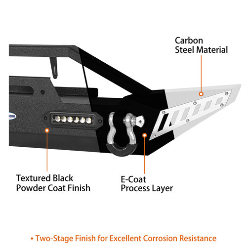 Jeep TJ Front and Rear Bumper Combo for 1987-2006 Jeep Wrangler TJ YJ - LandShaker 4x4 LSG.1009+LSG.1011 12