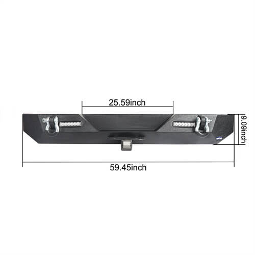 Jeep TJ Front and Rear Bumper Combo for 1987-2006 Jeep Wrangler TJ YJ - LandShaker 4x4 LSG.1009+LSG.1011 18