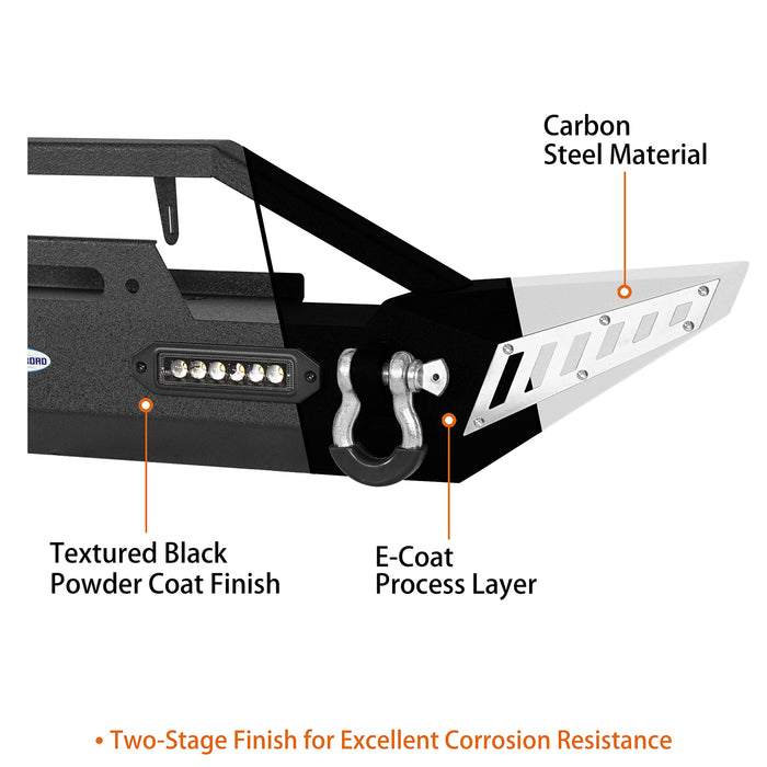 Jeep TJ Front and Rear Bumper Combo w/Tire Carrier for 1987-2006 Jeep Wrangler YJ TJ - LandShaker 4x4 LSG.1010+LSG.1011 13