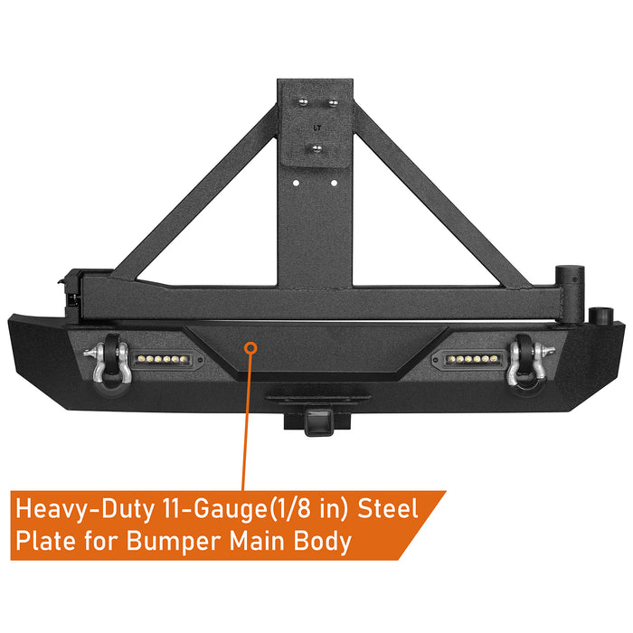 Jeep TJ Front and Rear Bumper Combo w/Tire Carrier for 1987-2006 Jeep Wrangler YJ TJ - LandShaker 4x4 LSG.1010+LSG.1011 14