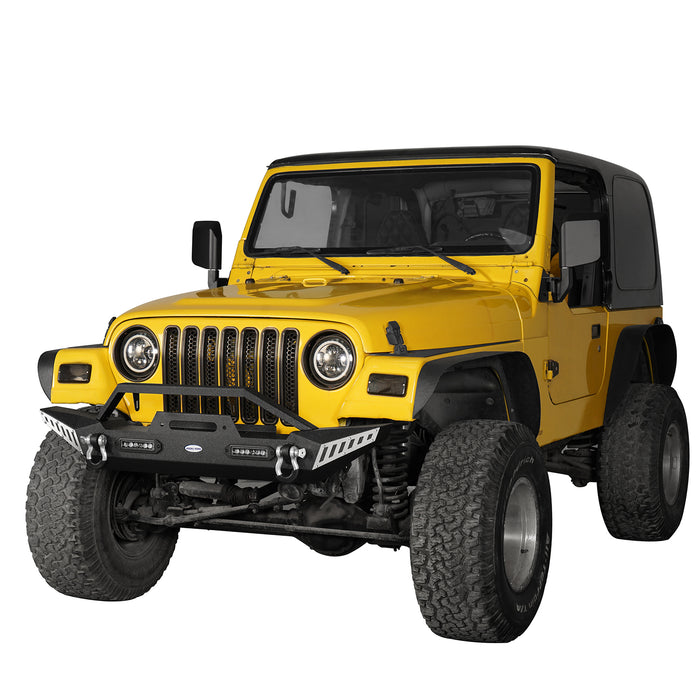 Jeep TJ Front and Rear Bumper Combo w/Tire Carrier for 1987-2006 Jeep Wrangler YJ TJ - LandShaker 4x4 LSG.1010+LSG.1011 3