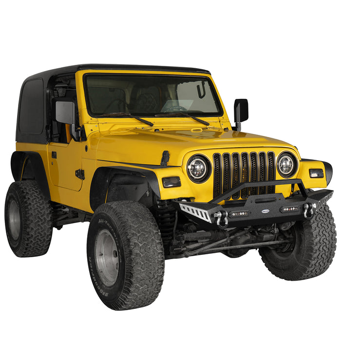 Jeep TJ Front and Rear Bumper Combo w/Tire Carrier for 1987-2006 Jeep Wrangler YJ TJ - LandShaker 4x4 LSG.1010+LSG.1011 5