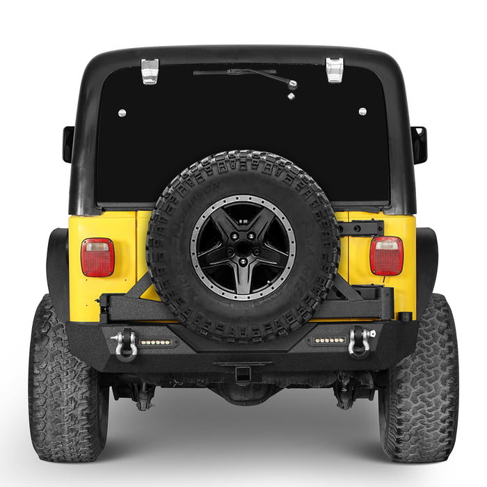 Jeep TJ Front and Rear Bumper Combo w/Tire Carrier for 1987-2006 Jeep Wrangler YJ TJ - LandShaker 4x4 LSG.1010+LSG.1011 7