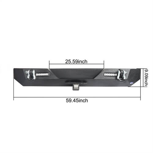 Jeep TJ Stinger Front Bumper and Rear Bumper Combo for 1987-2006 Jeep Wrangler TJ YJ - LandShaker 4x4 LSG.1013+LSG.1009 17