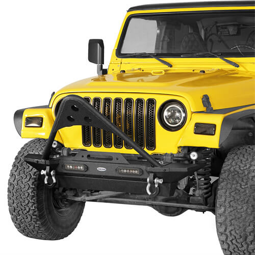 Jeep TJ Stinger Front Bumper and Rear Bumper Combo for 1987-2006 Jeep Wrangler TJ YJ - LandShaker 4x4 LSG.1013+LSG.1009 3