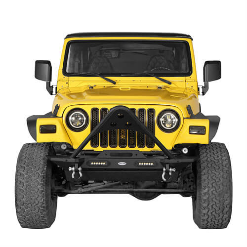 Jeep TJ Stinger Front Bumper and Rear Bumper Combo for 1987-2006 Jeep Wrangler TJ YJ - LandShaker 4x4 LSG.1013+LSG.1009 4