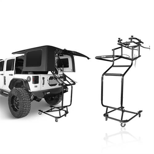 Jeep Hard Top Lift Holder Rack (97-26 Jeep Wrangler TJ & JK & JL & Ford Bronco 4-Door) - LandShaker