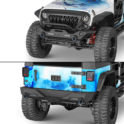 Different Trail Front & Rear Bumper Combo(07-23 Jeep Wrangler JK)-LandShaker