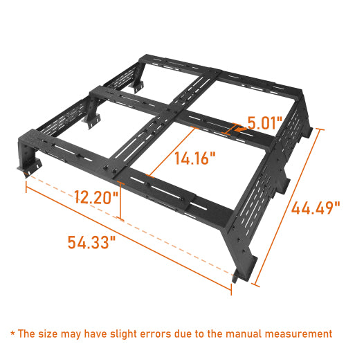LandShaker Mid-size Trucks Overland Bed Rack  12.2" High for Jeep Gladiator JT & Ford Ranger & GMC & Chevrolet Colorado lsg9904s 6