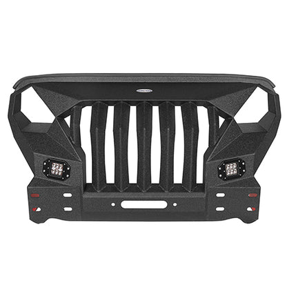 Front Bumper w/Grille Guard & Rear Bumper for 2007-2018 Jeep Wrangler JK - LandShaker 4x4 LSG.2038+2030 17