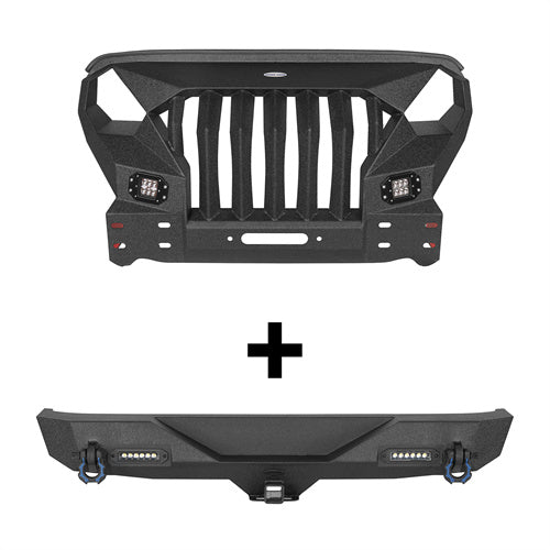 Mad Max Front Bumper & Rear Bumper(07-18 Jeep Wrangler JK)-LandShaker