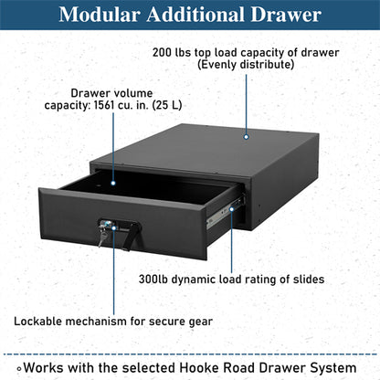 Modular Additional Drawer For 2015-2025 Jeep Wrangler JK & JL 4-Door & 2021-2025 Ford Bronco 4-Door - Landshaker4x4