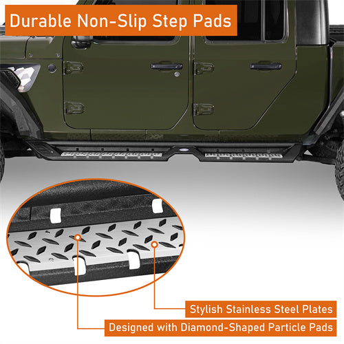 LandShaker Nerf Side Step Bars Running Boards for 2020-2024 Jeep Gladiator JT lsg7017  10