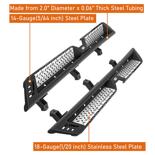 LandShaker Nerf Side Step Bars Running Boards for 2020-2024 Jeep Gladiator JT lsg7017  11