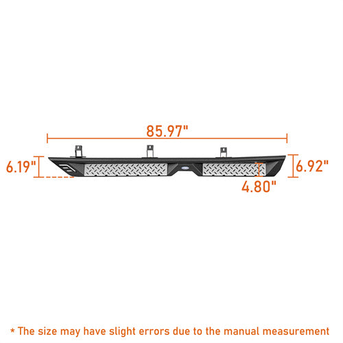 LandShaker Nerf Side Step Bars Running Boards for 2020-2024 Jeep Gladiator JT lsg7017  6