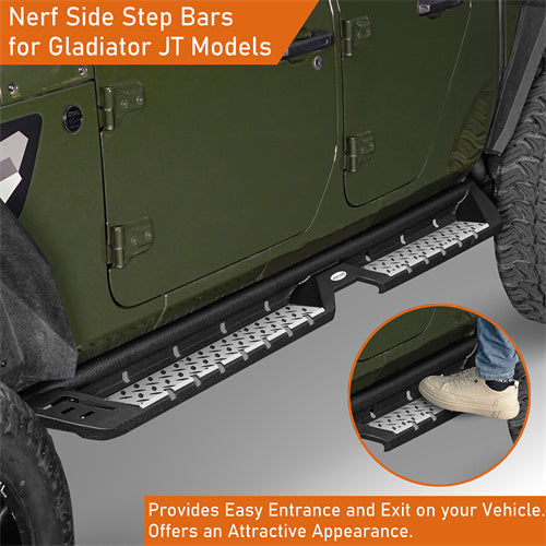 LandShaker Nerf Side Step Bars Running Boards for 2020-2024 Jeep Gladiator JT lsg7017  8