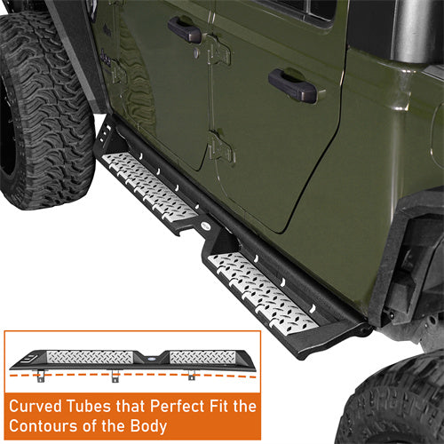 LandShaker Nerf Side Step Bars Running Boards for 2020-2024 Jeep Gladiator JT lsg7017  9