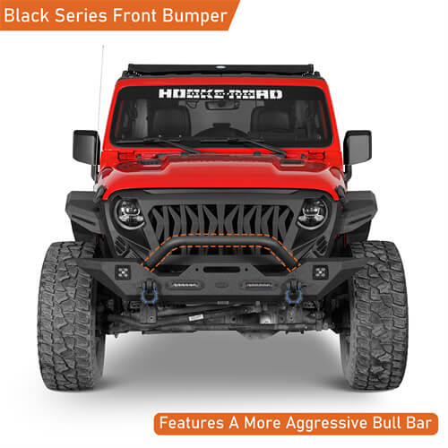 Steel Front Winch Bumper w/Accent Lighting For 2007-2025 Jeep Wrangler JK & JL & Gladiator JT - LandShaker