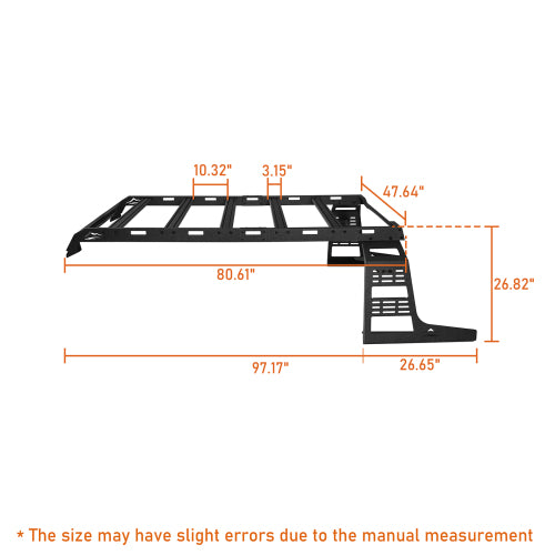 LandShaker Overland Aluminum Roof Rack for 2021-2023 Ford Bronco 4-Door Soft Top lsg8924s  6