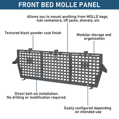Front Bed MOLLE Panel For 2015-2025 Ford F-150 5.5ft Bed Single - Landshaker4x4