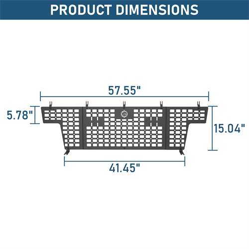 Front Bed MOLLE Panel For 2005-2023 Toyota Tacoma - Landshaker4x4