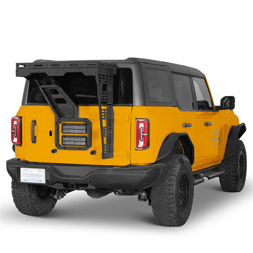 Tailgate Basket Rear Cargo Rack System For 2021-2025 Ford Bronco - Landshaker4x4