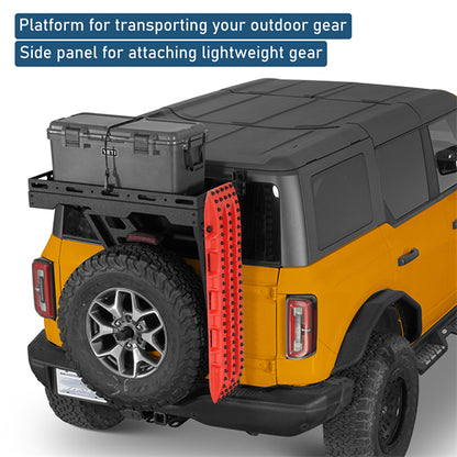 Tailgate Basket Rear Cargo Rack System For 2021-2025 Ford Bronco - Landshaker4x4