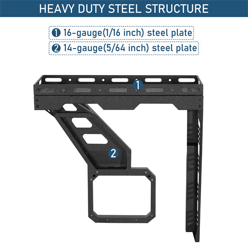 Tailgate Basket Rear Cargo Rack System For 2021-2025 Ford Bronco - Landshaker4x4