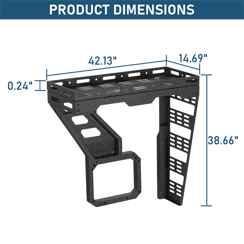 Tailgate Basket Rear Cargo Rack System For 2021-2025 Ford Bronco - Landshaker4x4