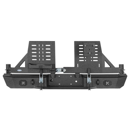 Aftermarket Rear Bumper w/ Dual Swing Arms For 1992-1999 Chevy Suburban Tahoe/GMC Yukon - Landshaker4x4