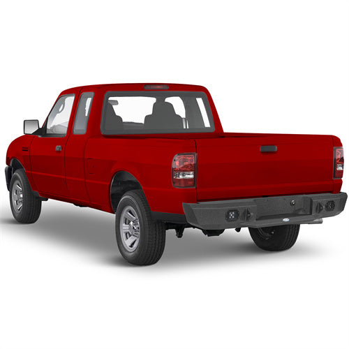 Road Trip Rear Bumper w/ LED Spotlights For 1993-2011 Ford Ranger Fleetside - Landshaker4x4