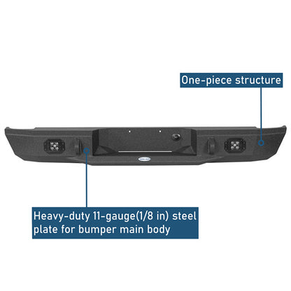 Road Trip Rear Bumper w/ LED Spotlights For 1993-2011 Ford Ranger Fleetside - Landshaker4x4