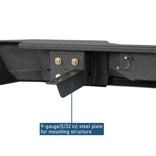 Road Trip Rear Bumper w/ LED Spotlights For 1993-2011 Ford Ranger Fleetside - Landshaker4x4