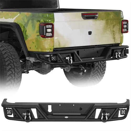 Tubular Rear Bumper For 2020-2025 Jeep Gladiator JT - Landshaker4x4