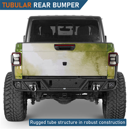 Tubular Rear Bumper For 2020-2025 Jeep Gladiator JT - Landshaker4x4