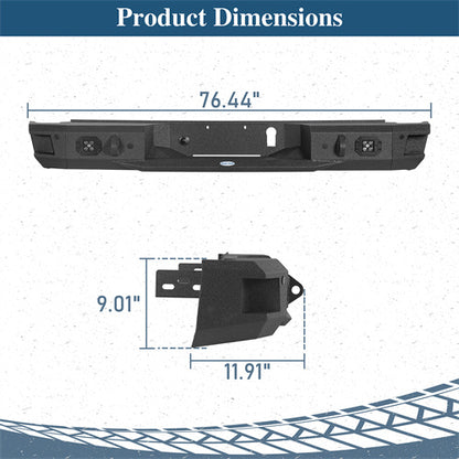 Aftermarket Rear Bumper For 2017-2024 Nissan Titan (Excluding Titan XD) - Landshaker4x4