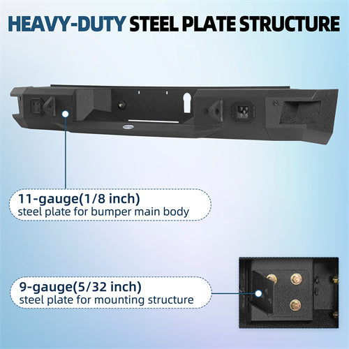 Aftermarket Rear Bumper For 2017-2024 Nissan Titan (Excluding Titan XD) - Landshaker4x4