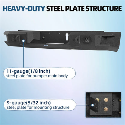 Aftermarket Rear Bumper For 2017-2024 Nissan Titan (Excluding Titan XD) - Landshaker4x4